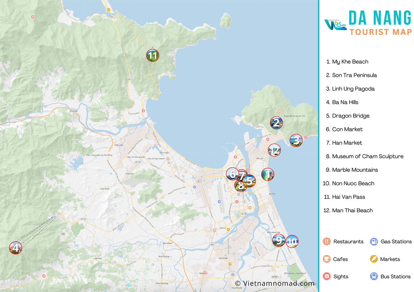 Da Nang Tourist Map | Map of Da Nang