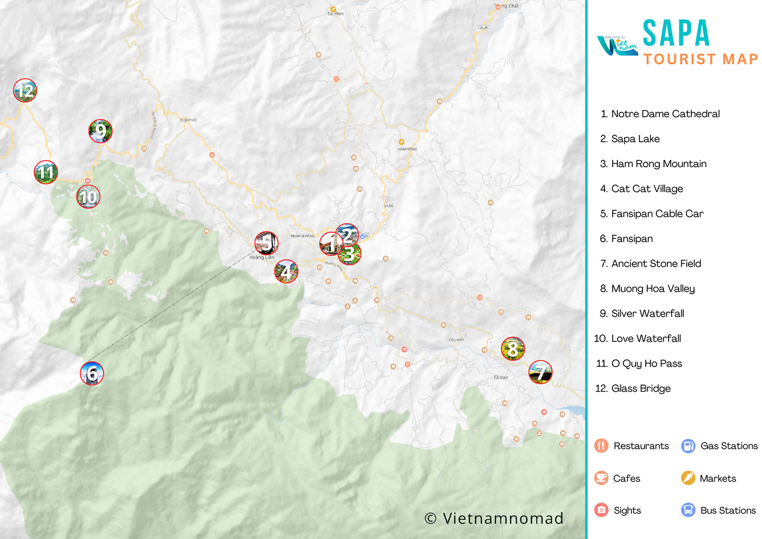 Sapa Tourist Map