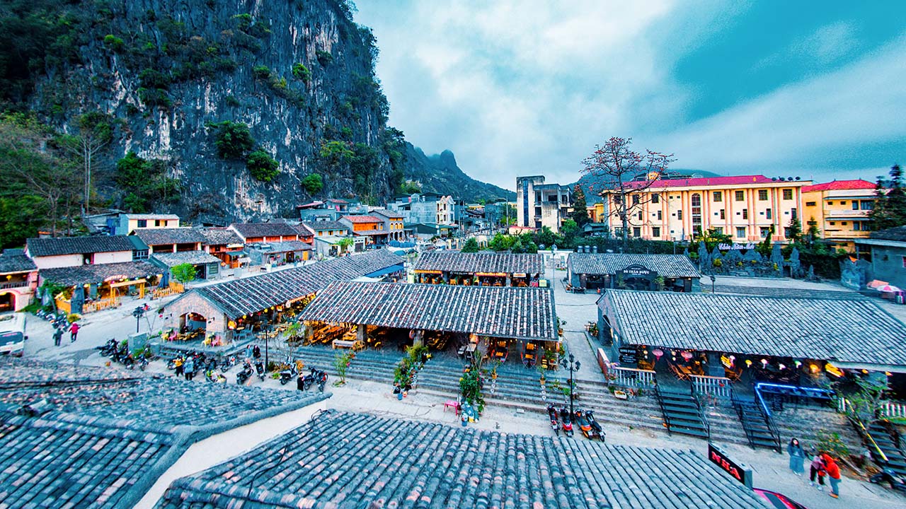 A market in Dong Van Old Quarter