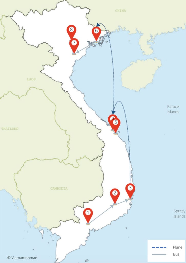 Vietnam itinerary for 2 weeks
