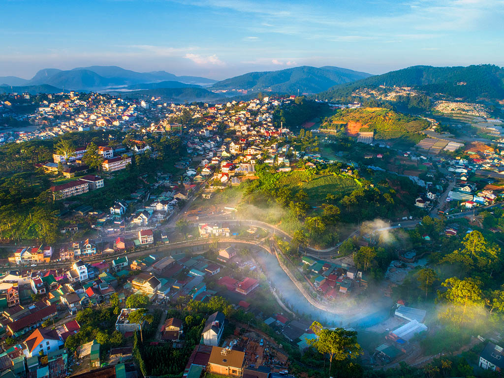 Standing in paradise terrace fields - Find a relaxing moment in Dalat