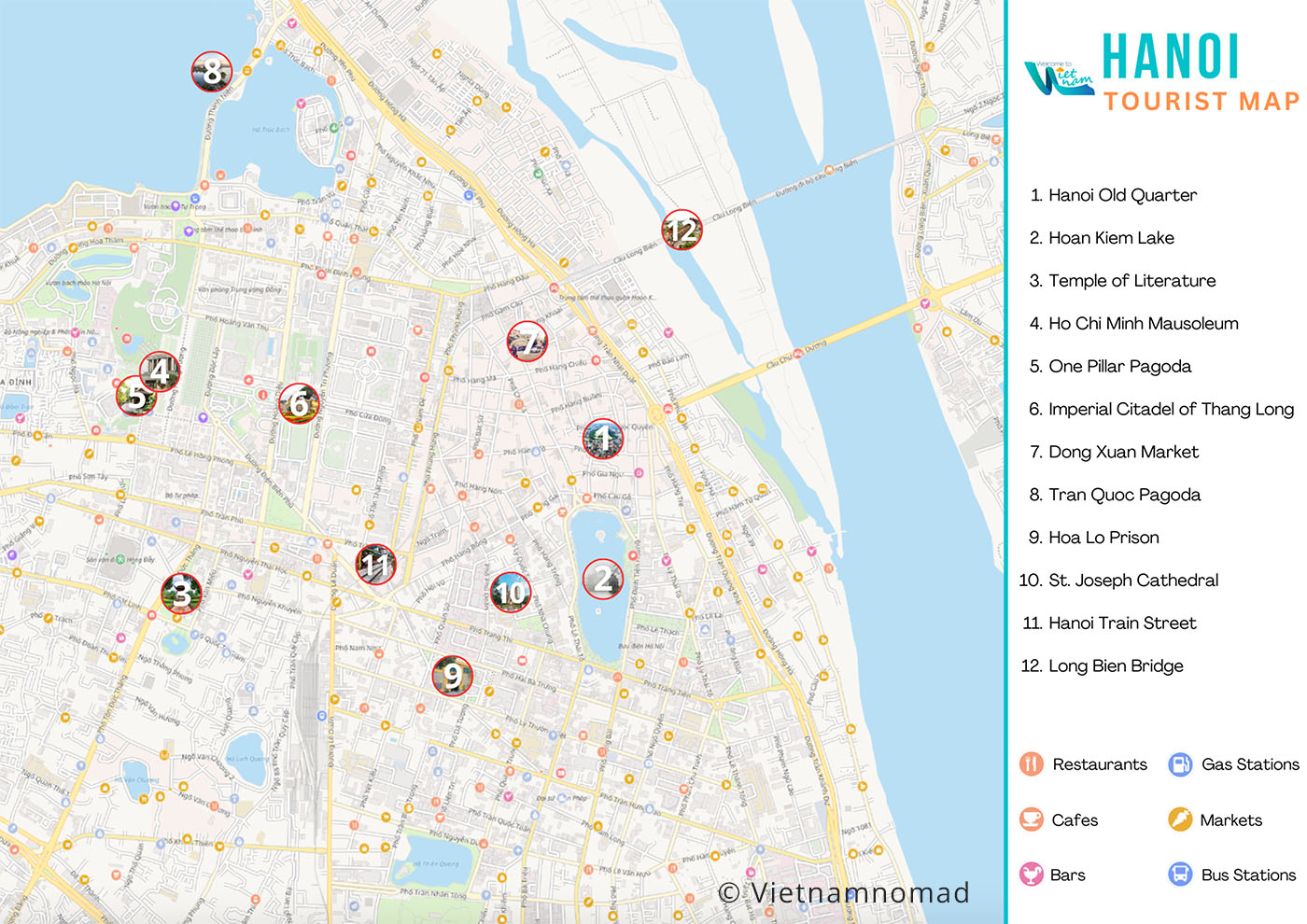 Hanoi Tourist Map