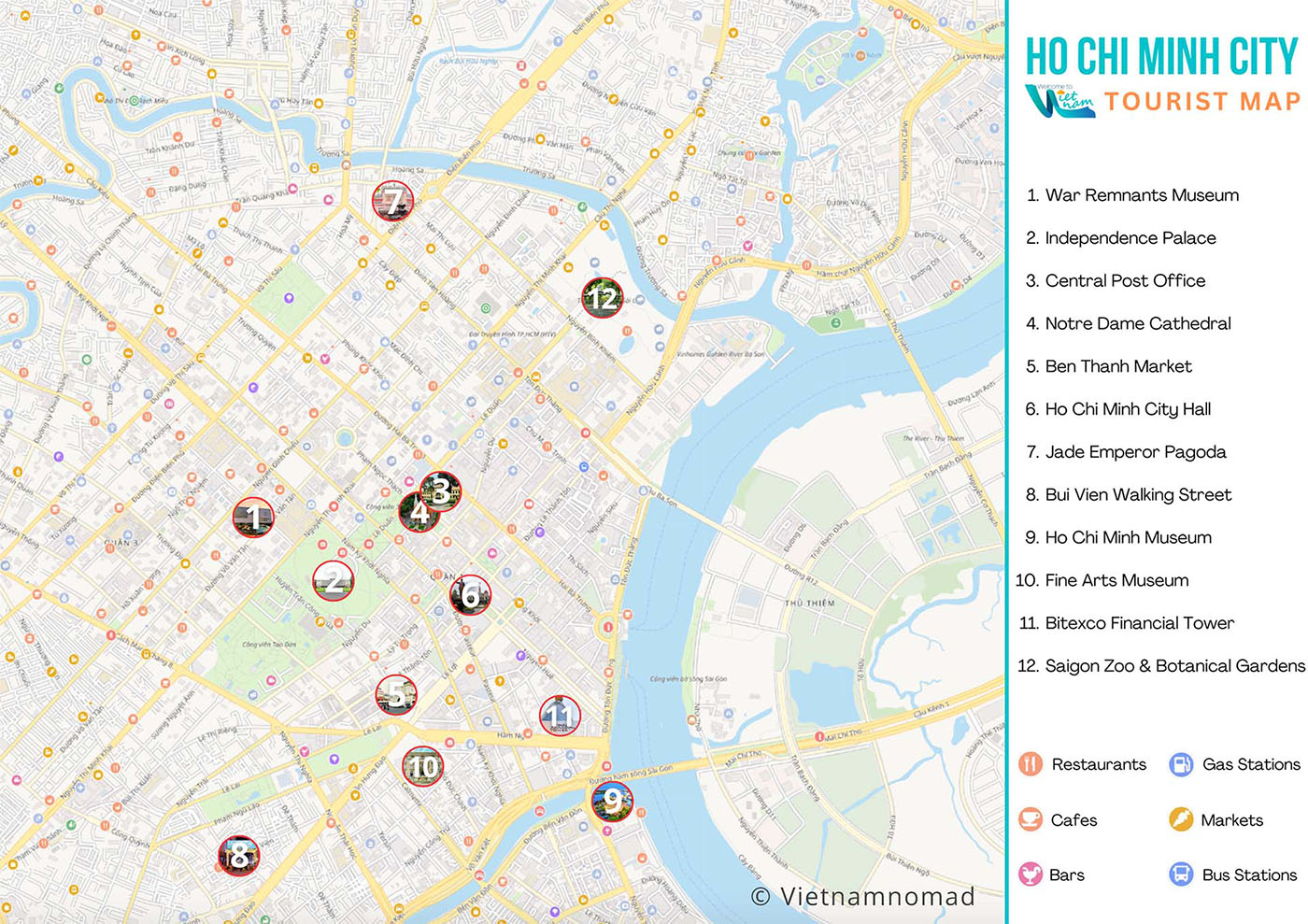 Ho Chi Minh City Tourist Map