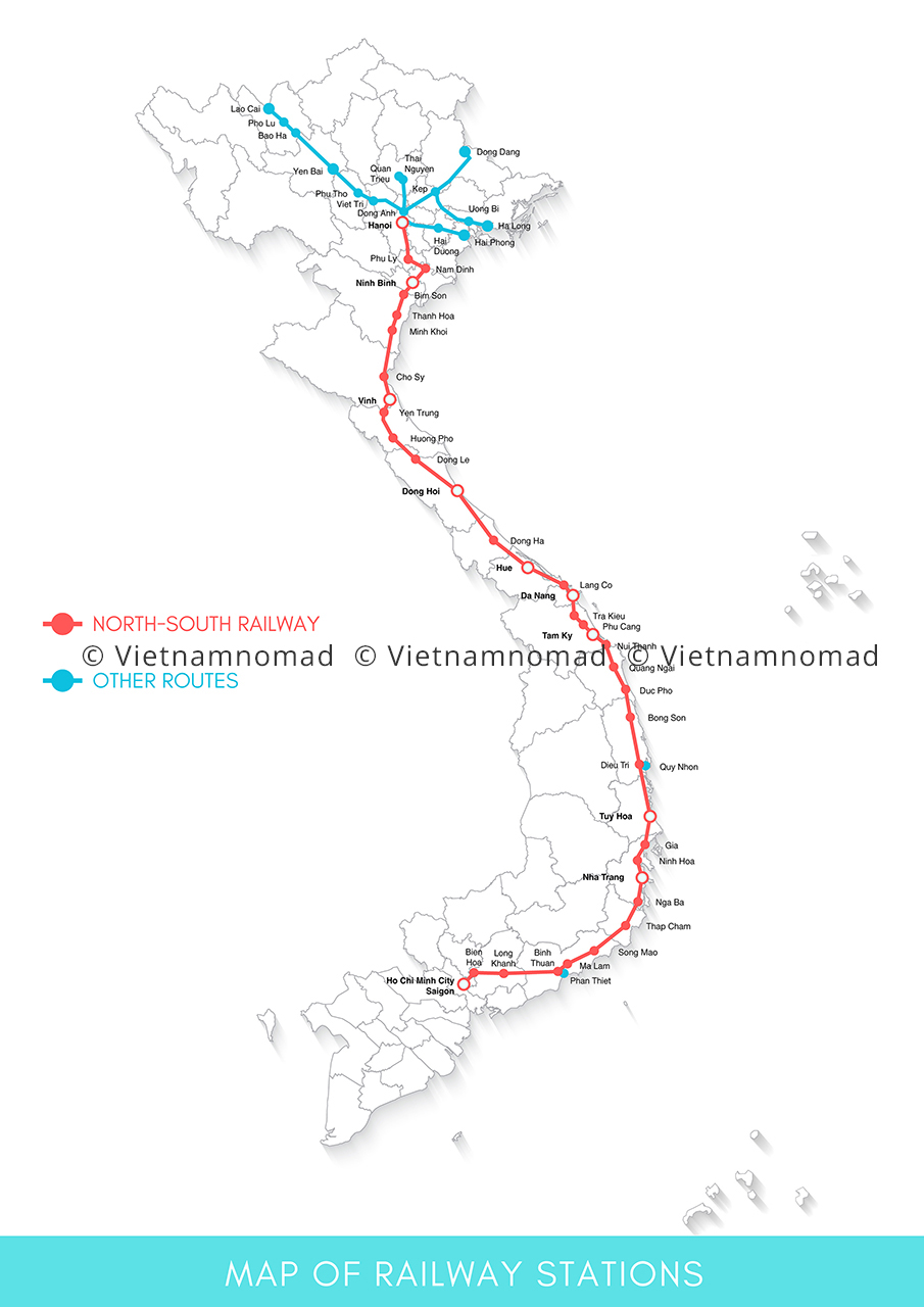 Map of Vietnam Train Stations