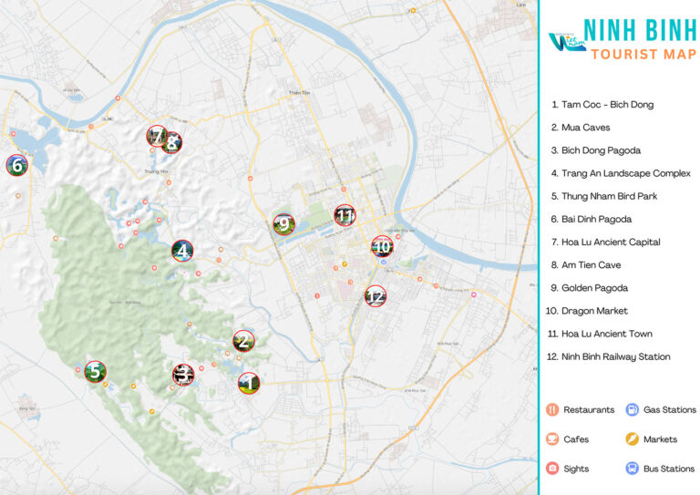 Ninh Binh Map | Tourist Map & Travel Guide by Vietnamnomad