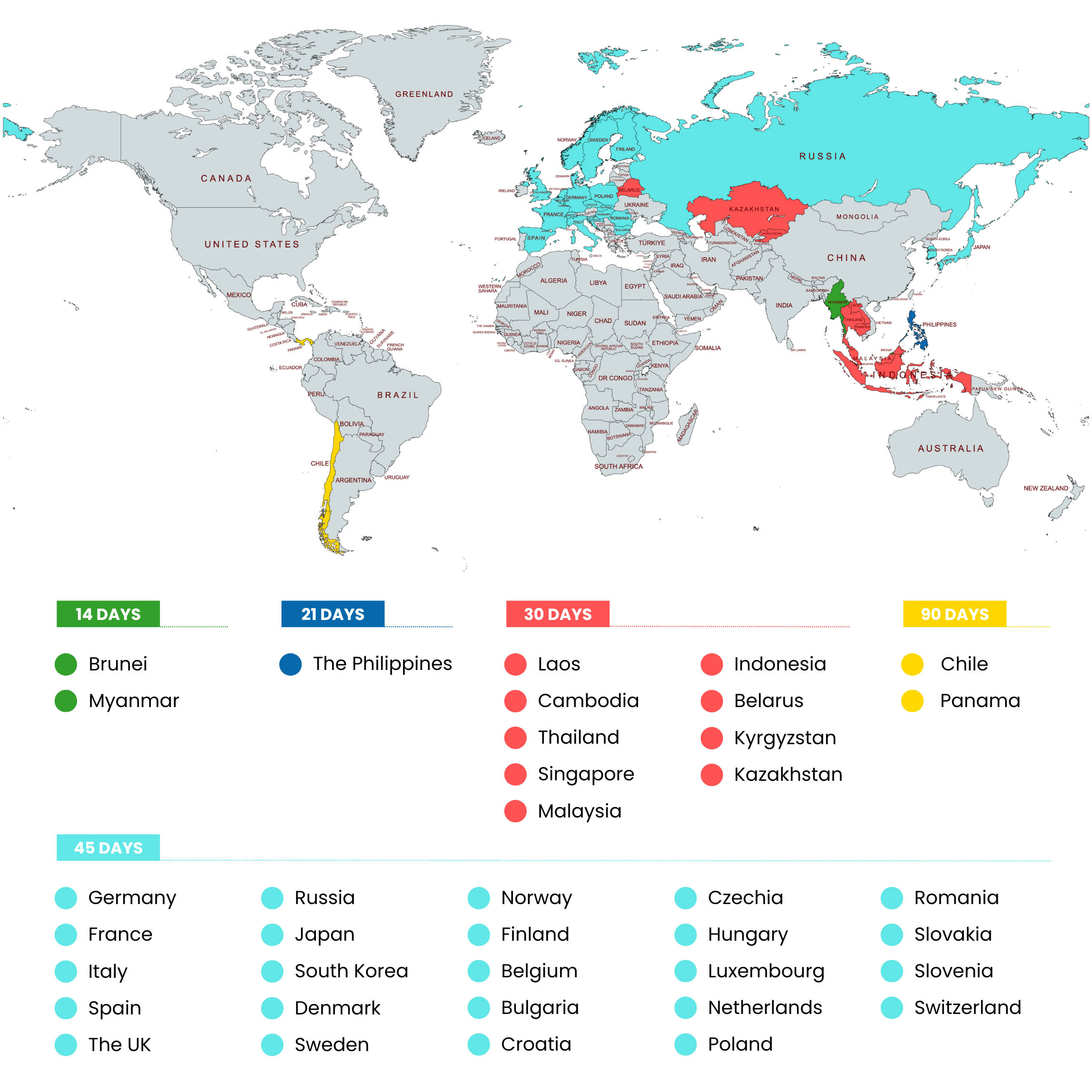The Complete Guide to Vietnam 6 List of visa-exempt countries for travel to Vietnam