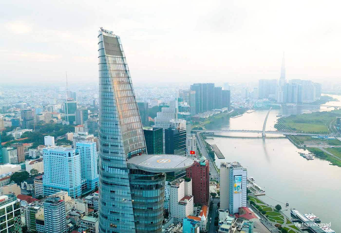An aerial view of Ho Chi Minh City center.
